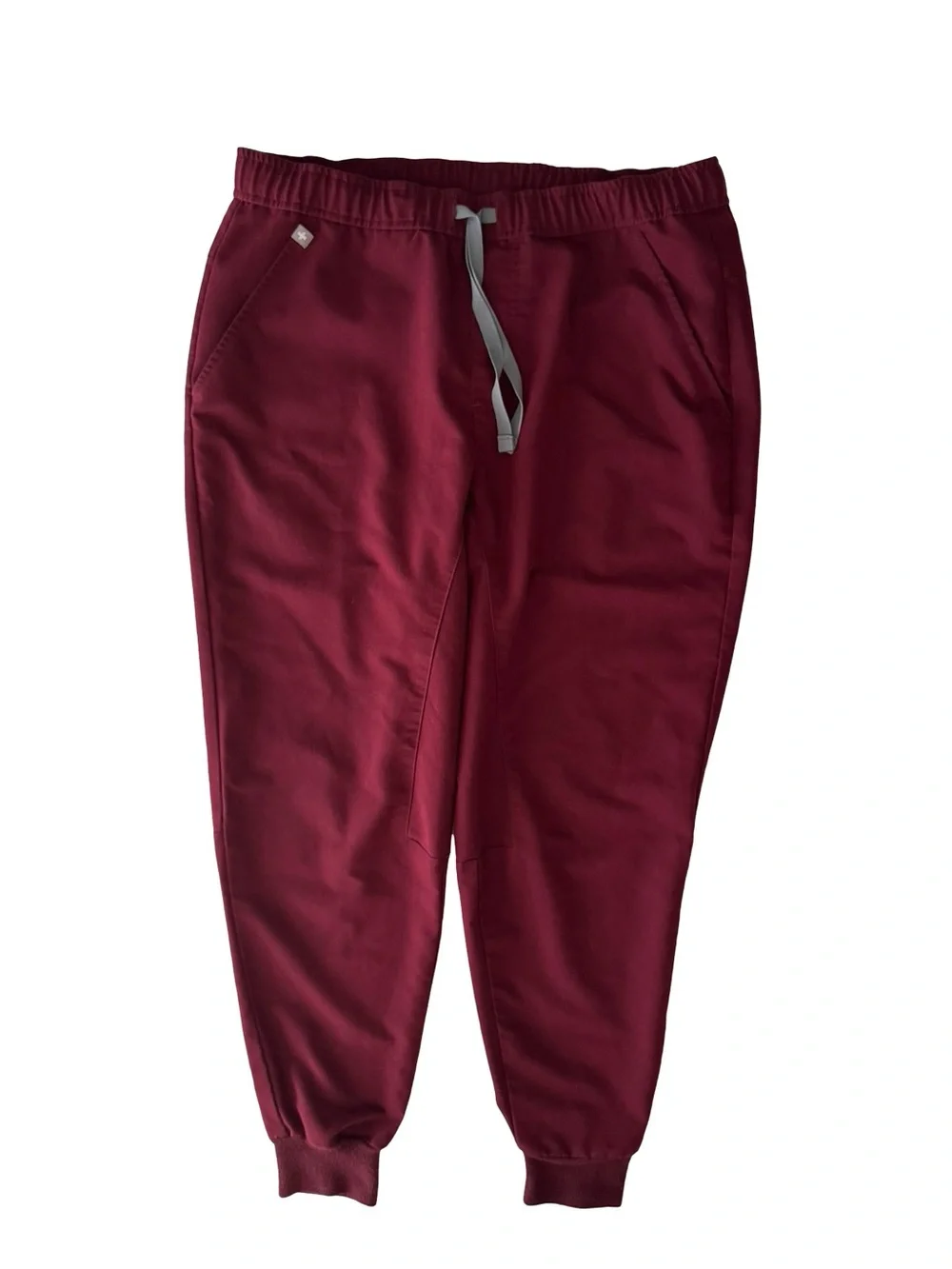 FIGS Men's Technical Collection Jogger Scrub Pants Burgundy Medium Short M/S